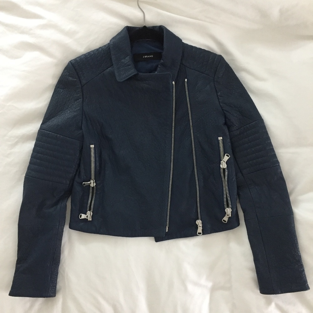 J Brand Lamb Leather Biker Jacket